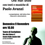 Canzoni e pensieri. One man show di Paolo Avanzi al Teatro di Castiglione Intelvi (Como)