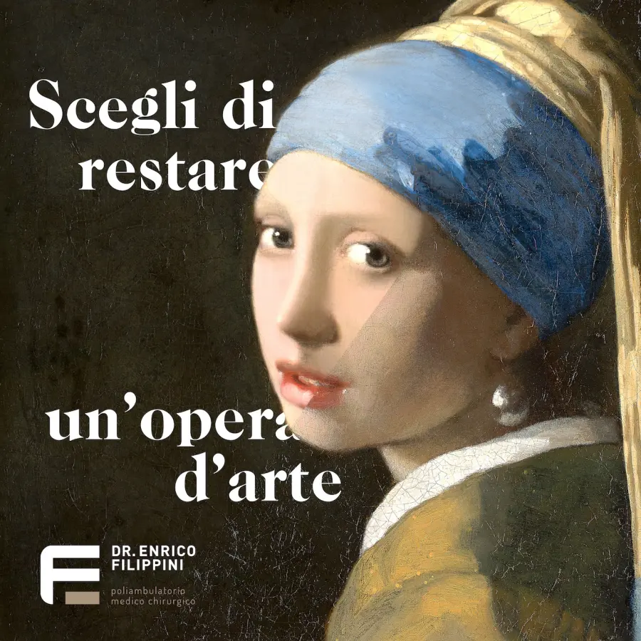 Lo Studio Medico Filippini celebra con la ragazza con l'orecchino di perla Brescia Capitale della Cultura