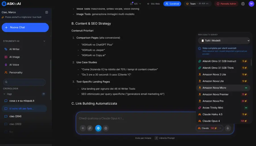 AskToAI: la piattaforma italiana che unifica oltre 100 modelli di intelligenza artificiale in un unico abbonamento