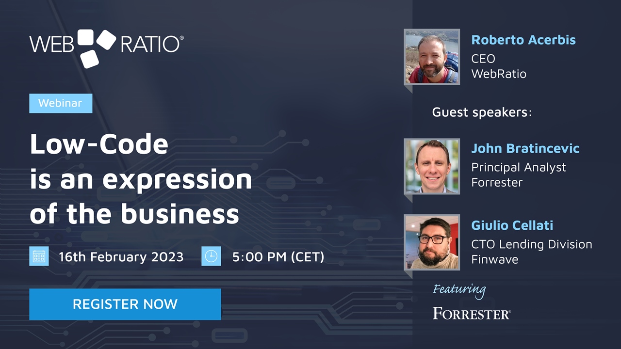 “Low-Code is an expression of the business”: il webinar pensato per semplificare la trasformazione digitale in azienda
