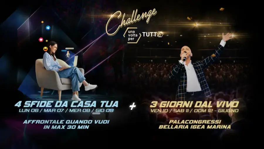Challenge, percorso formativo e motivazionale con 3 giorni dal vivo